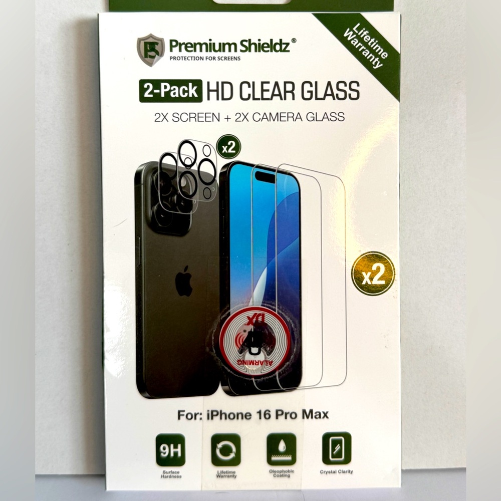 HD Clear Glass Screen Protector for iPhone 16 Pro Max